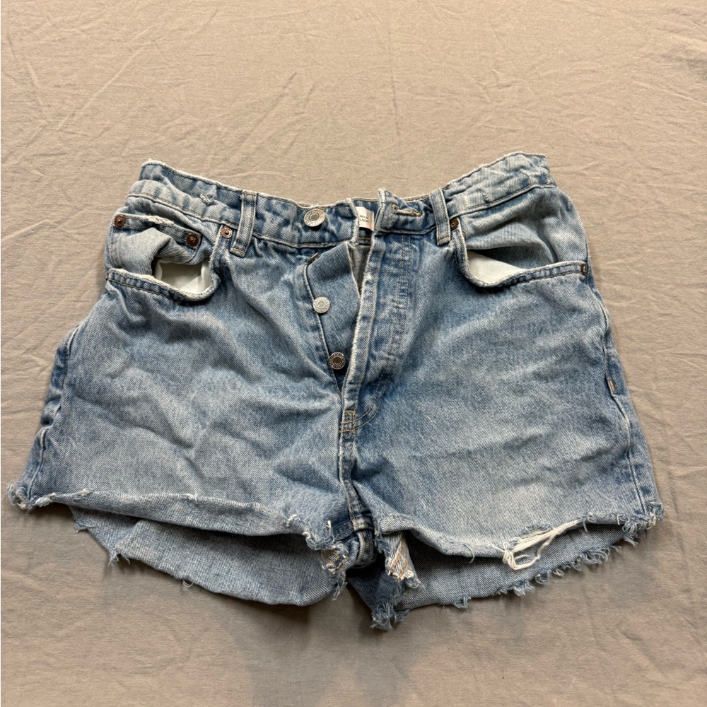Zara Light Blue Jean Shorts